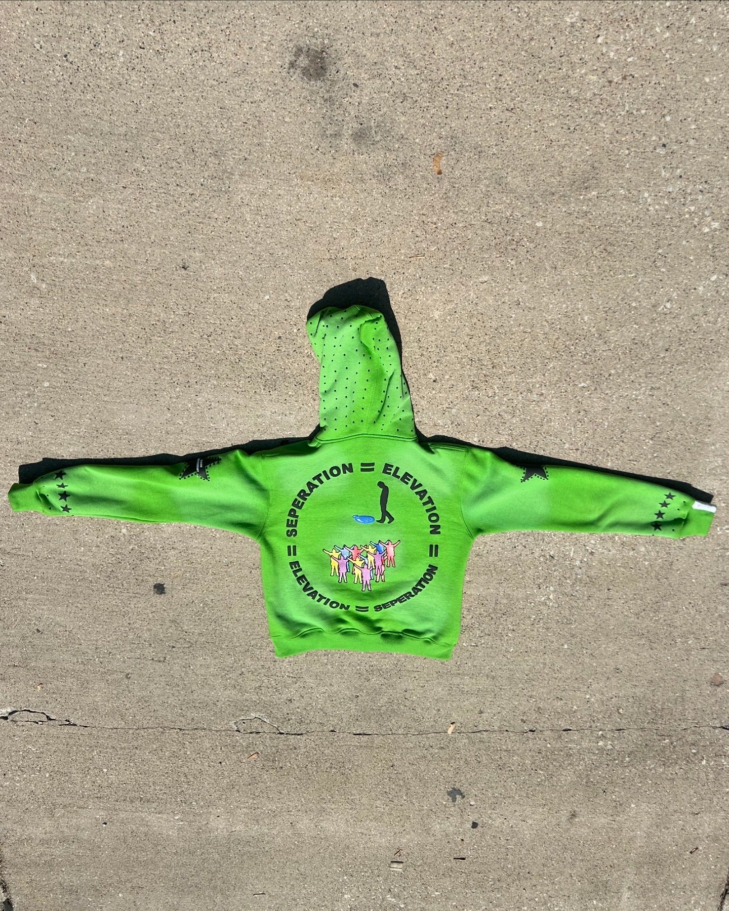 Green "Separation = Elevation" Zip-up