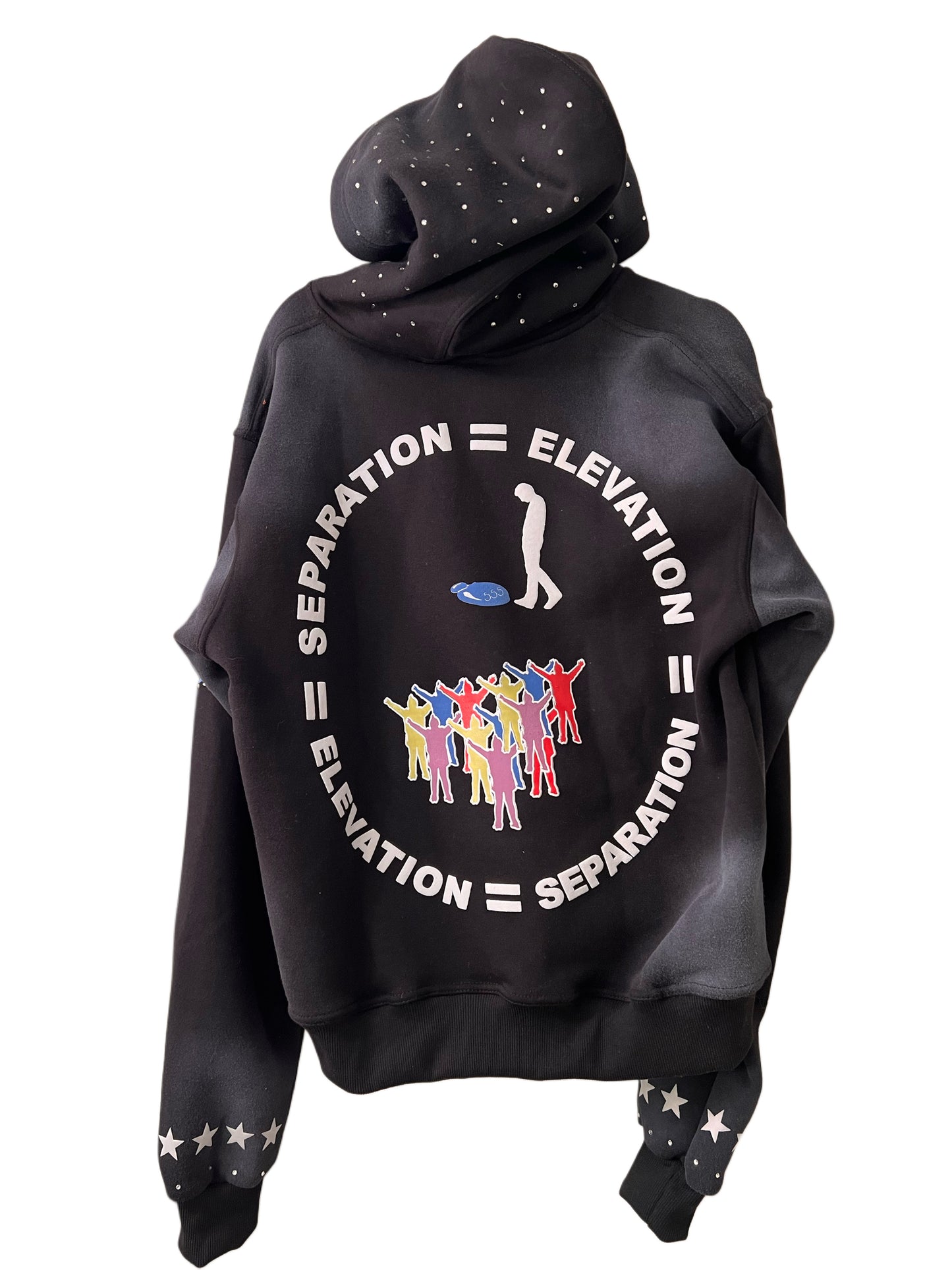 Black "Separation = Elevation" Zip-up