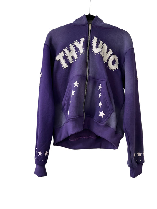 Purple "Separation = Elevation" Zip up