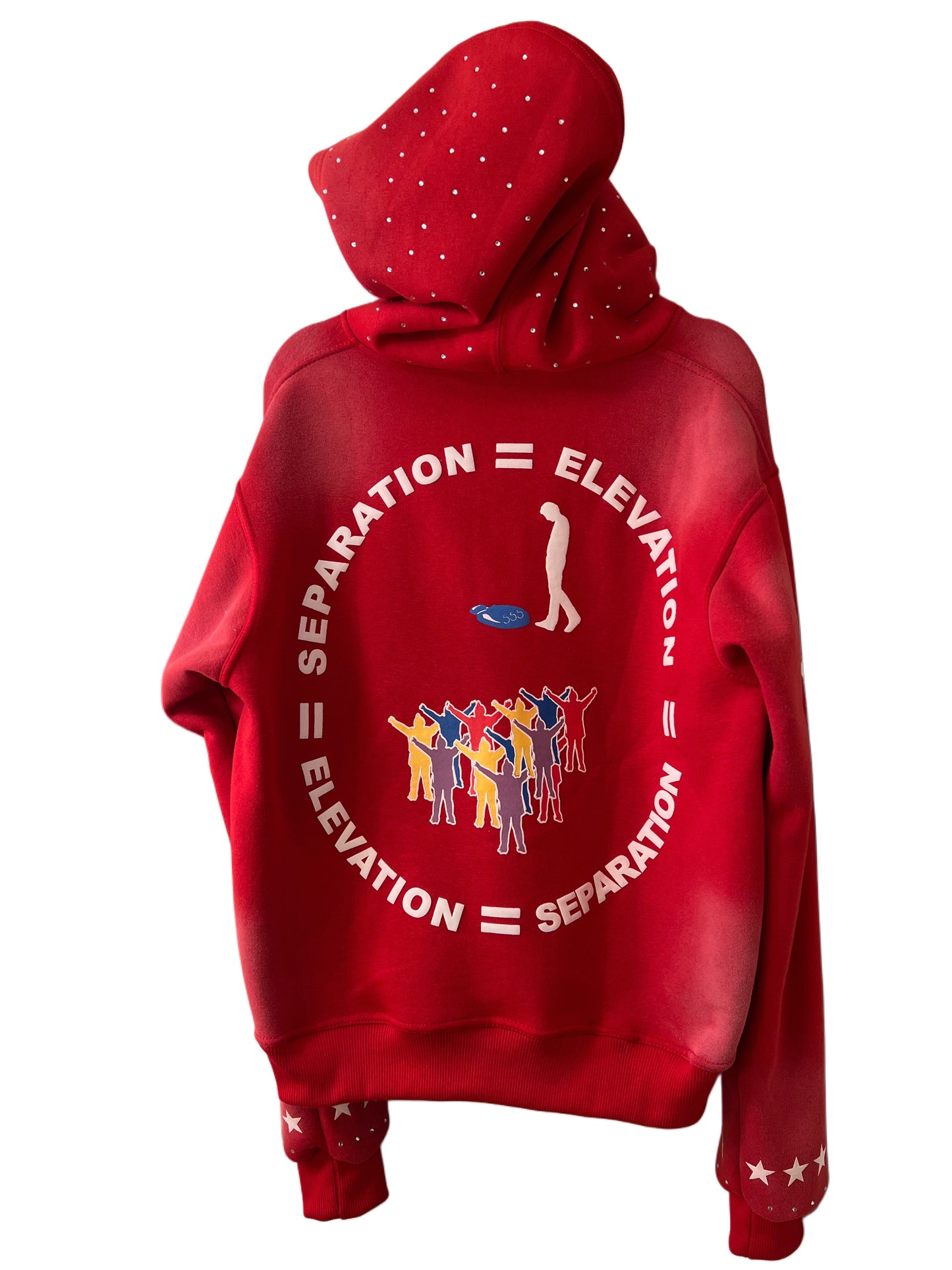Red "Separation = Elevation" Zip-up