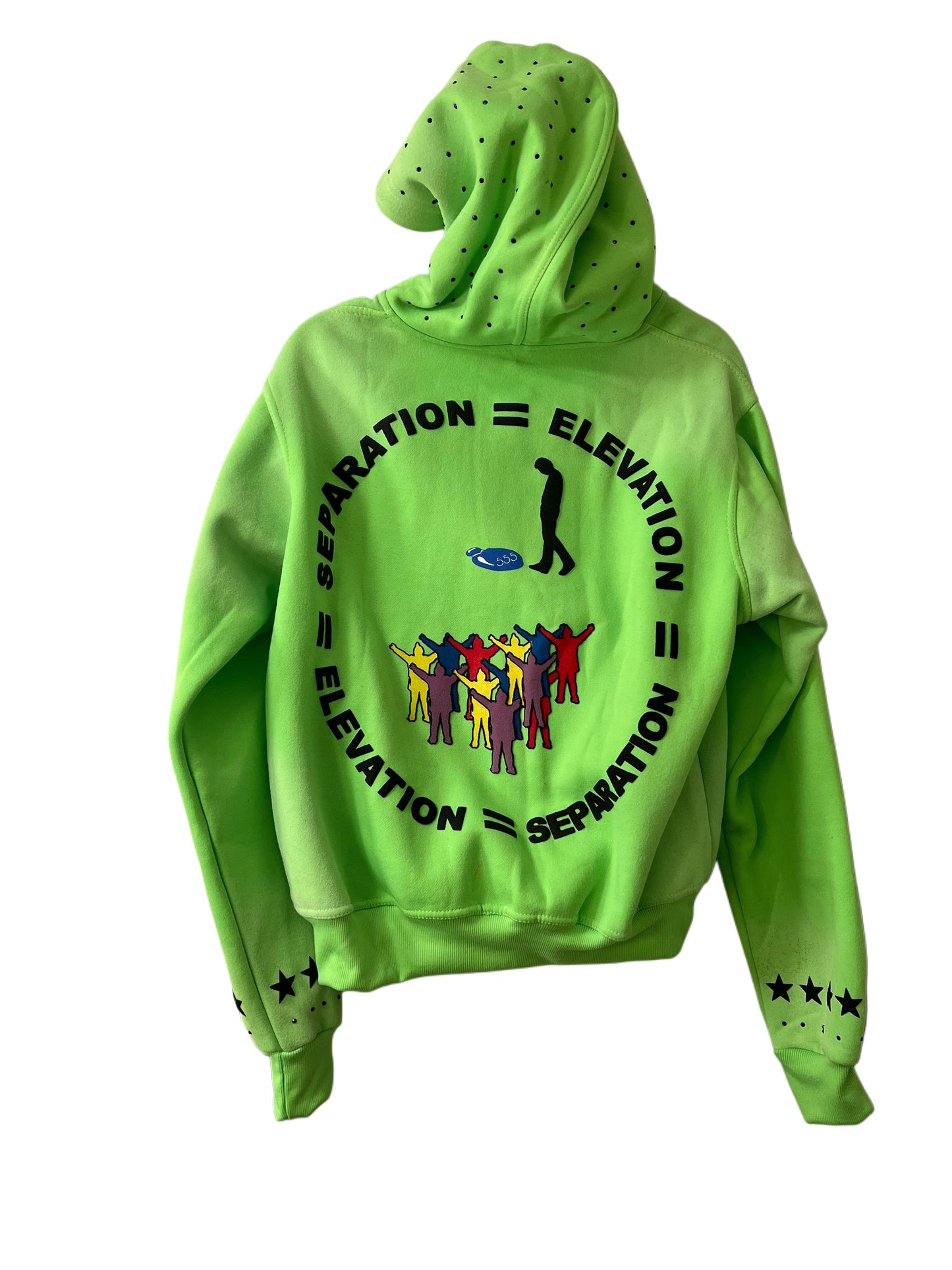 Green "Separation = Elevation" Zip-up