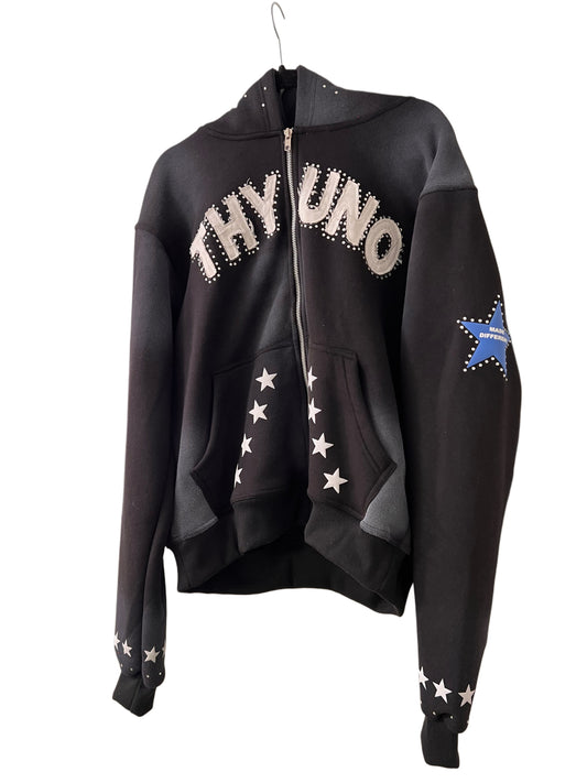 Black "Separation = Elevation" Zip-up